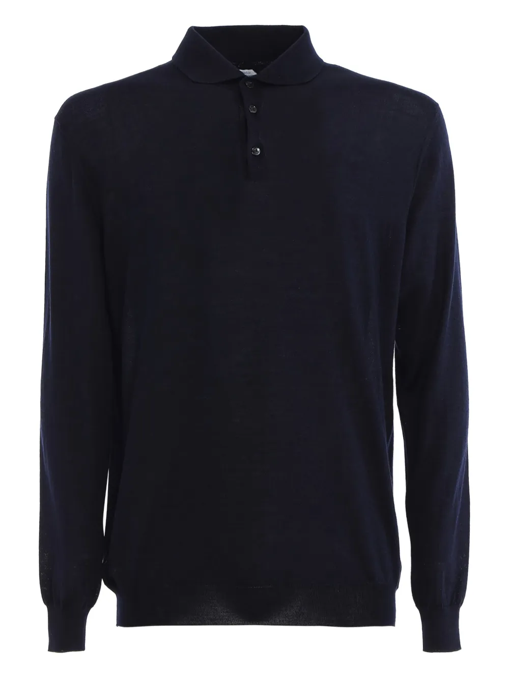 Malo button-closure long-sleeve polo shirt | Blue | Image 1