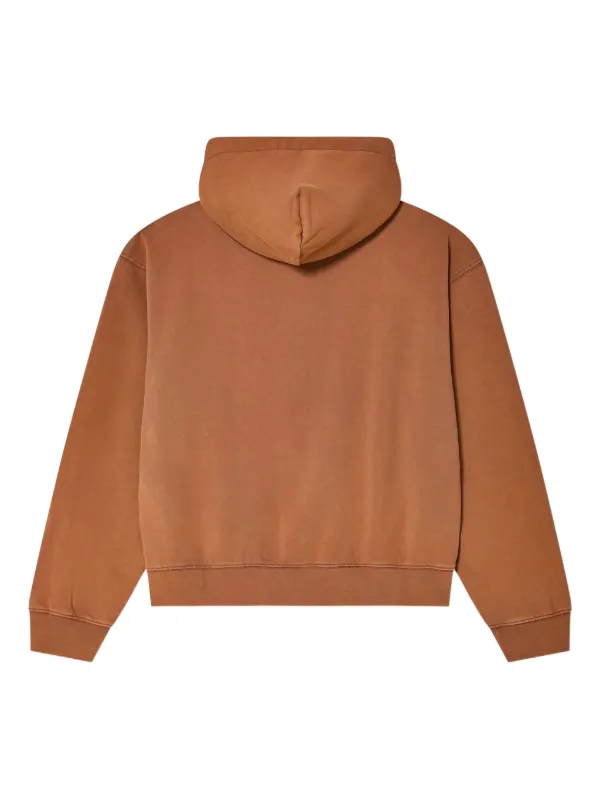 Sky High Farm moon-print zip-up Hoodie Brown FARFETCH TR