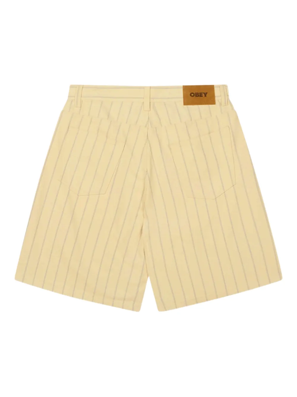  Obey Pinstripe Cotton Shorts - Neutrals 