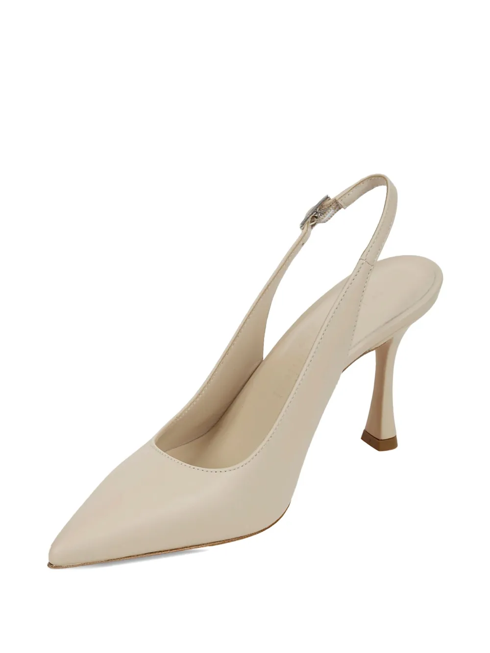Sergio Levantesi Pointed Toe Slingback Heels In Neutral