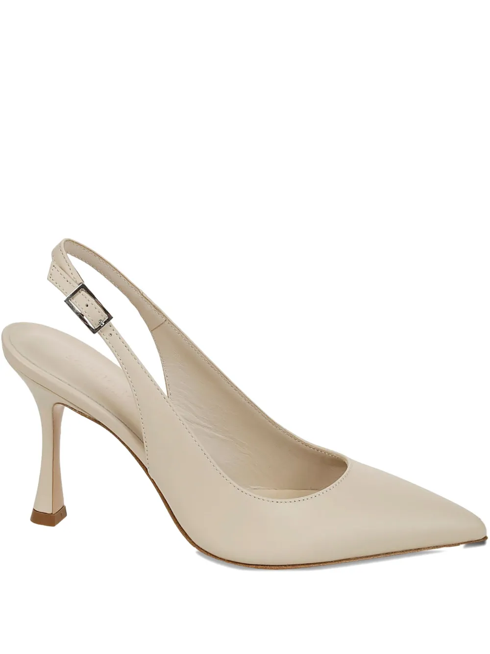 Sergio Levantesi Pointed Toe Slingback Heels In Neutral