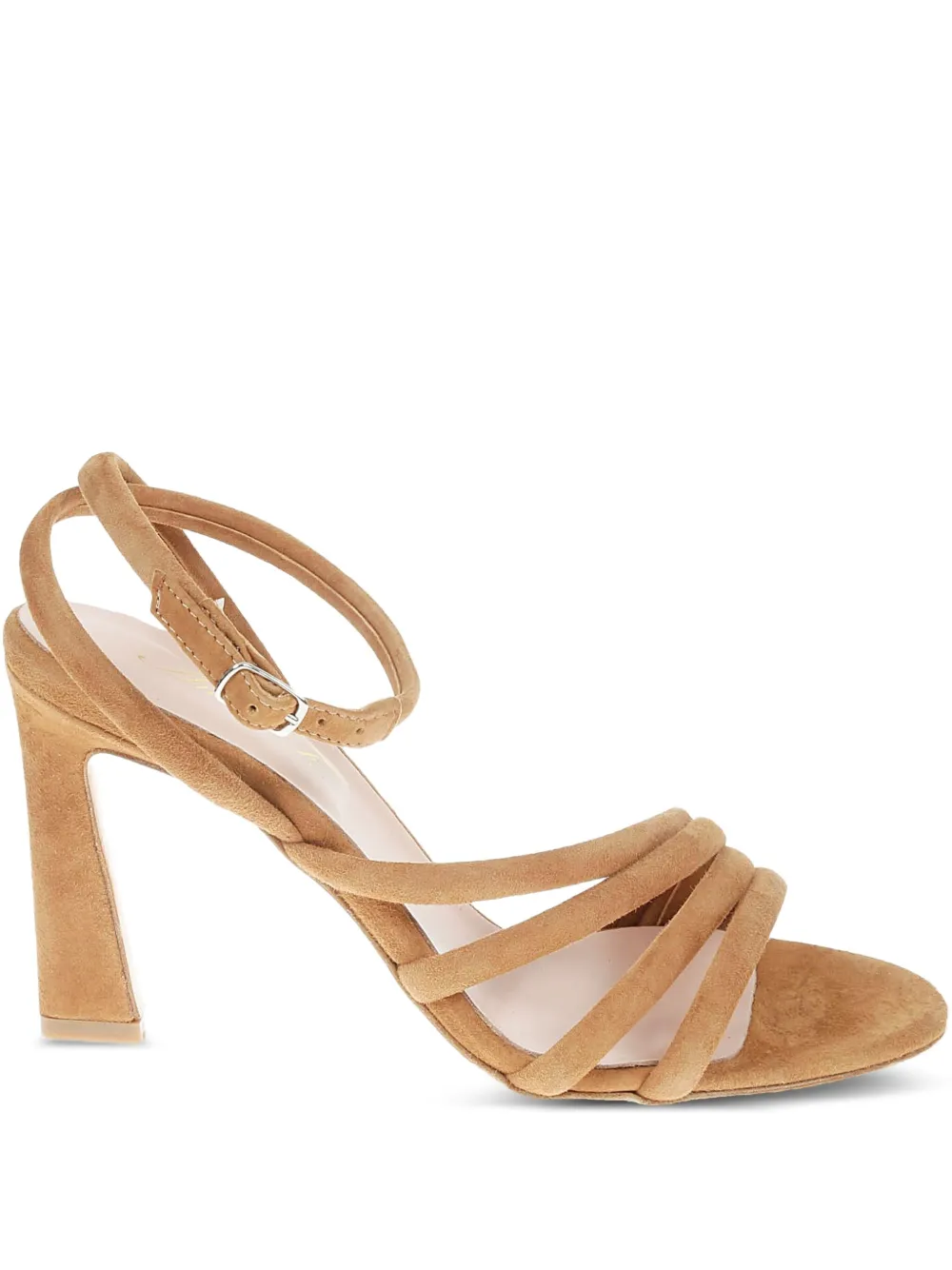 Anna F. 90mm ankle-strap suede sandals | Brown | Image 1
