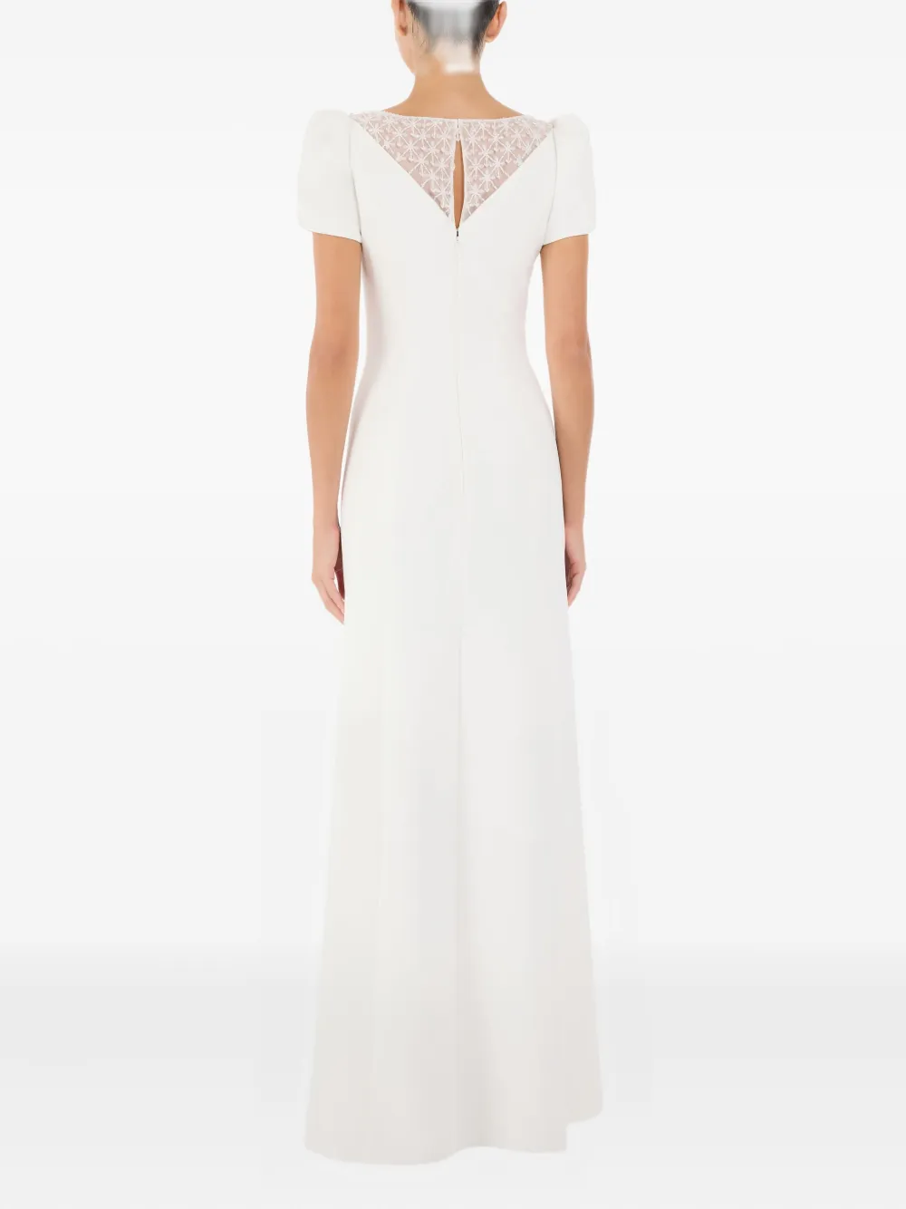 Jenny Packham Empress Lace-panel Gown In White