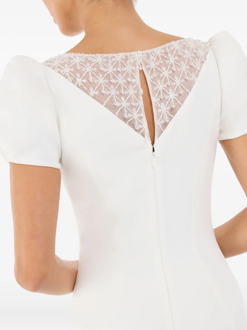 Jenny Packham Empress Lace-panel Gown In White