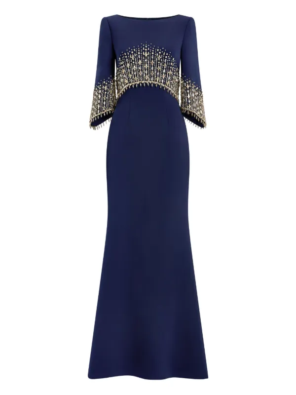 Jenny Packham Electra Maxi Dress in Blue