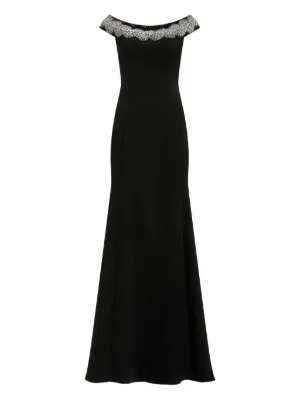 Zuhair Murad Cady Fishtail Maxi Dress | Black | FARFETCH