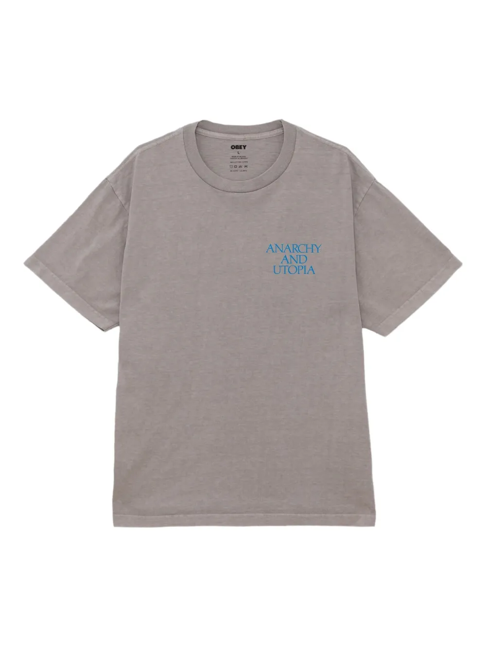 Obey Utopia T-shirt | Grey | Image 1