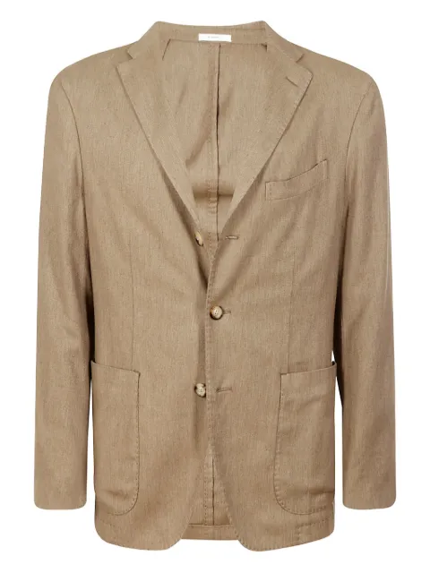 Boglioli blazer con tres botones y bolsillo de parche