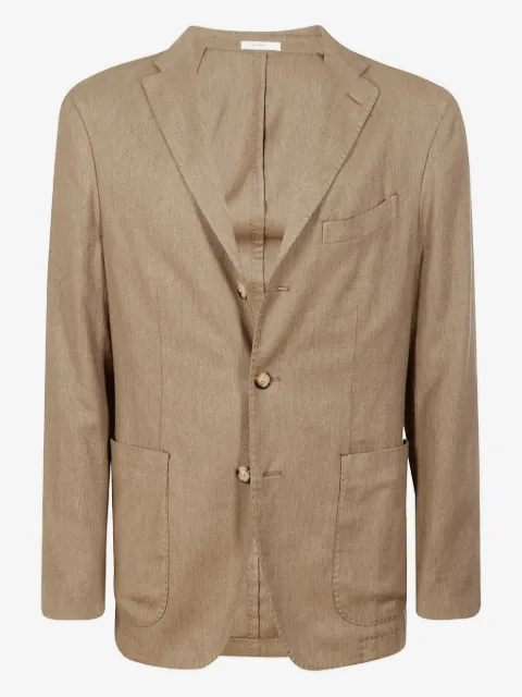 Boglioli blazer con tres botones y bolsillo de parche