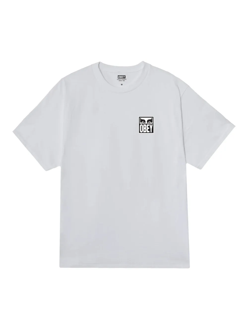 Obey logo-print short-sleeve T-shirt | White | Image 1