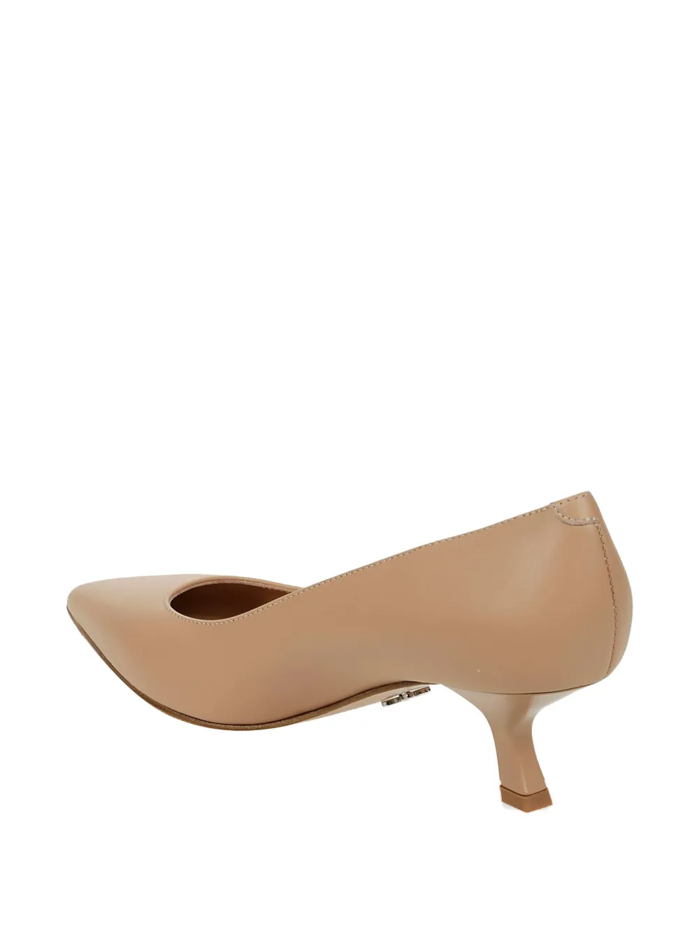 Sergio Levantesi 50mm Carmela Pointed-toe Leather Pumps In Nude