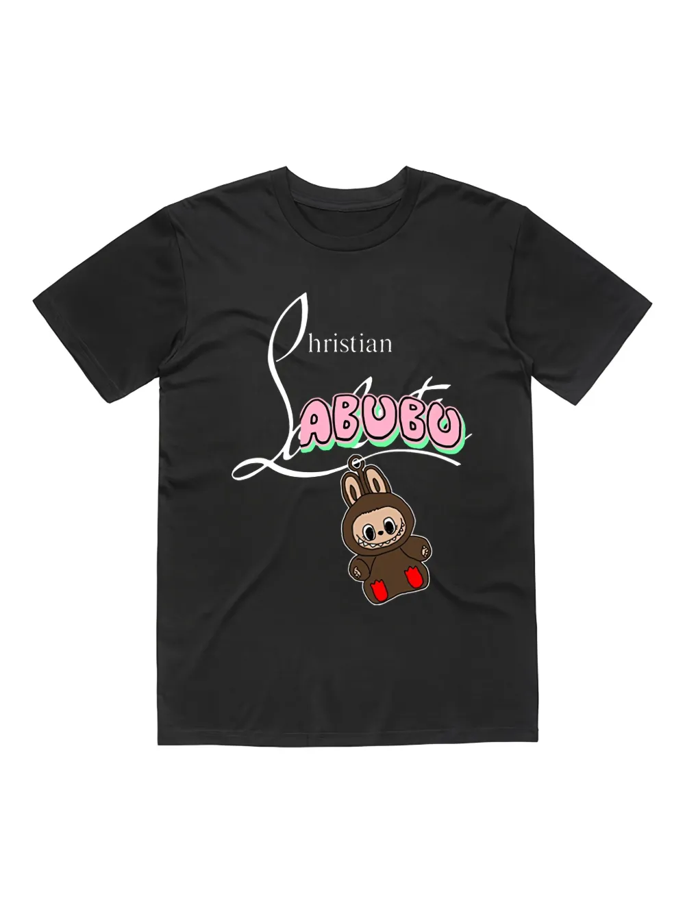 Black Score playera con estampado Labubu | negro | Image 1