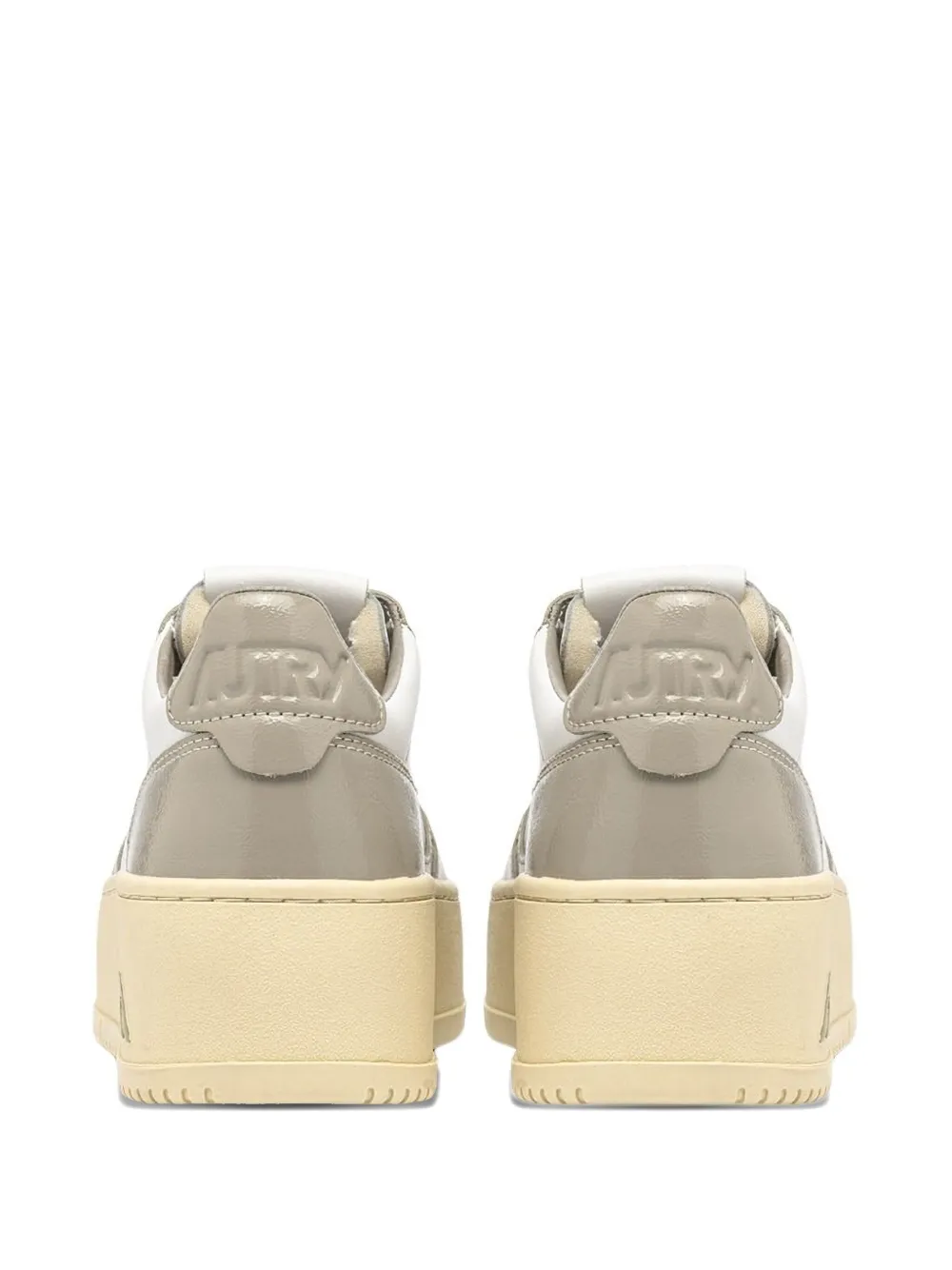 Autry Medalist leren sneakers met plateauzool Wit