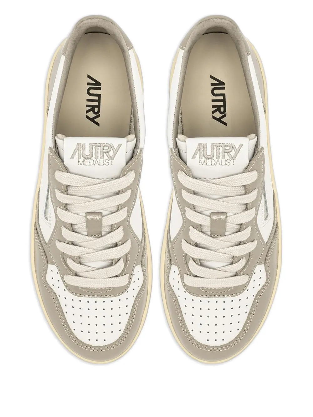 Autry Medalist leren sneakers met plateauzool Wit