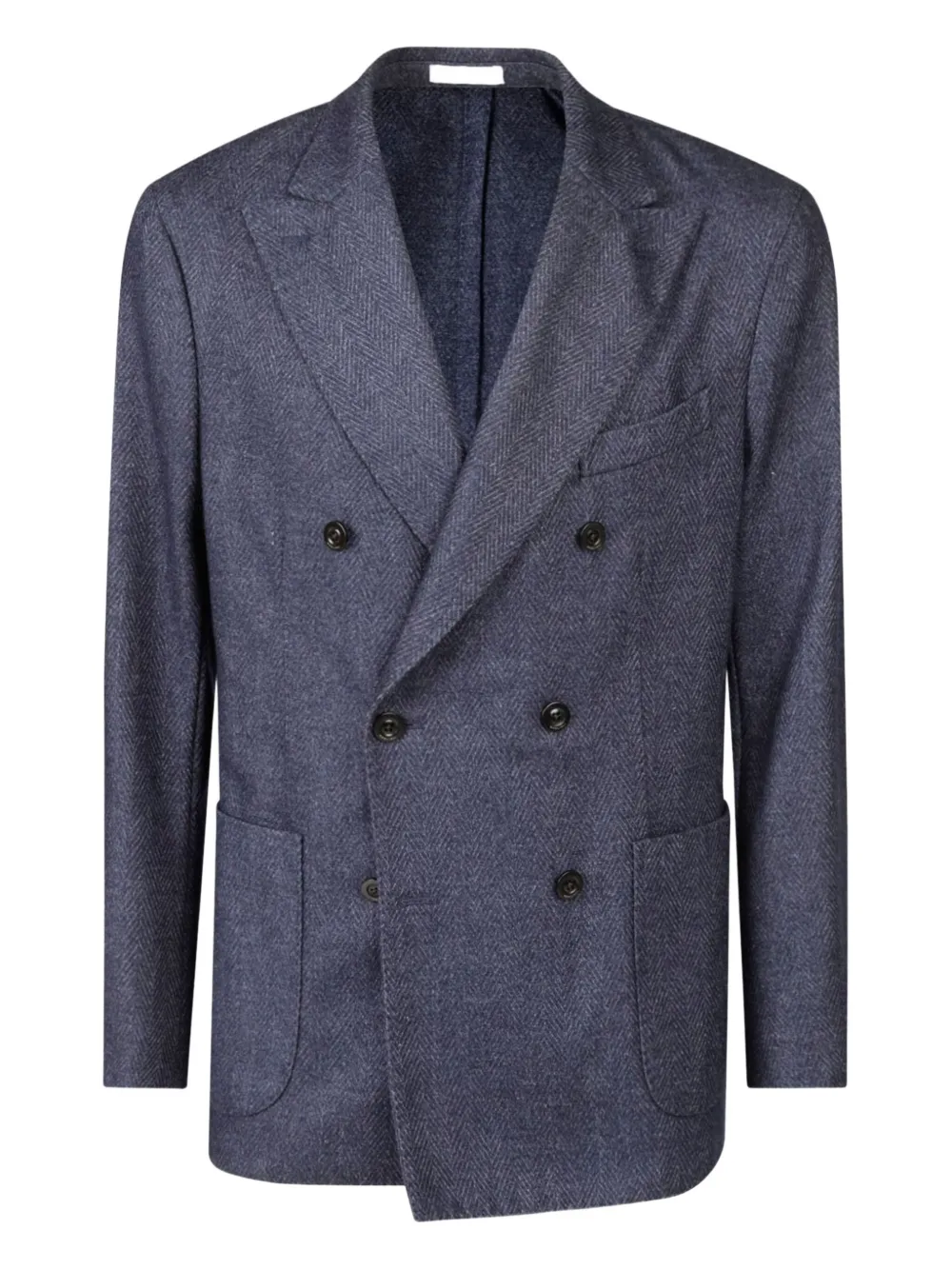 Boglioli herringbone double-breasted jacket | Blue | Image 1