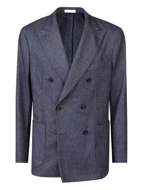 Boglioli herringbone double-breasted jacket