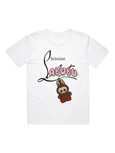 Black Score playera de algodón con estampado gráfico