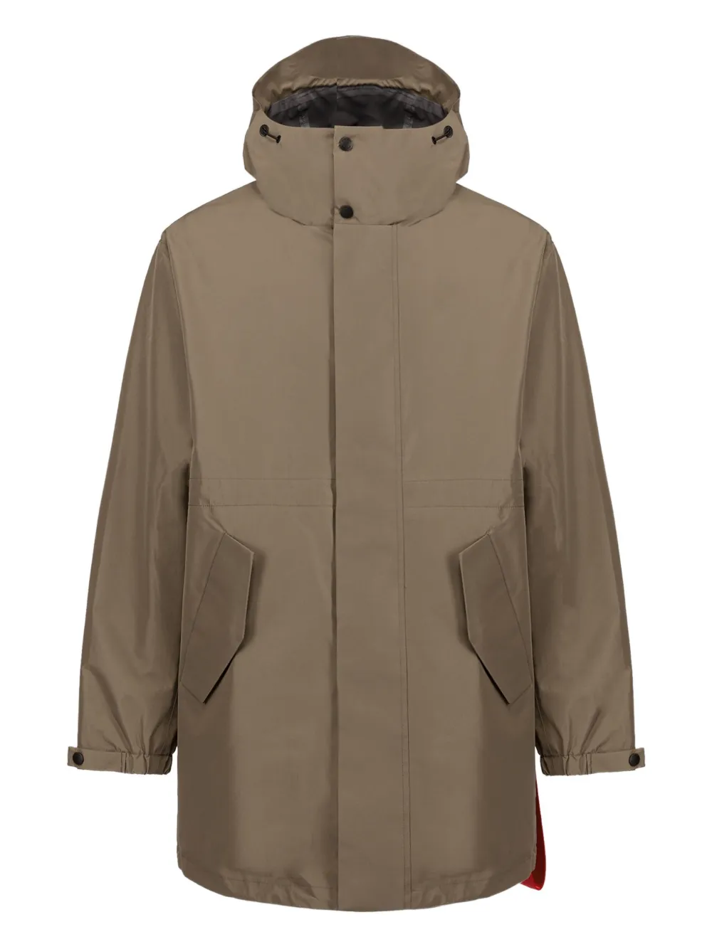 After Label Hooded Parka Coat In Green
