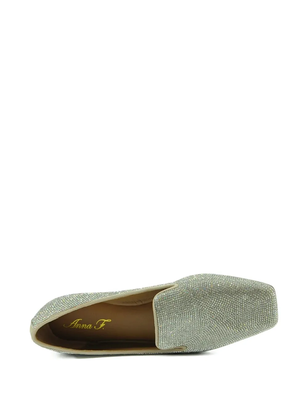 Anna F Leather Ballet Flats In Green