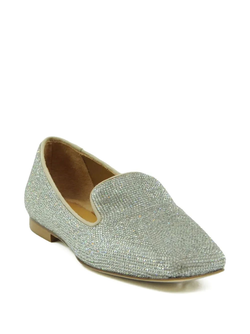 Anna F Leather Ballet Flats In Green