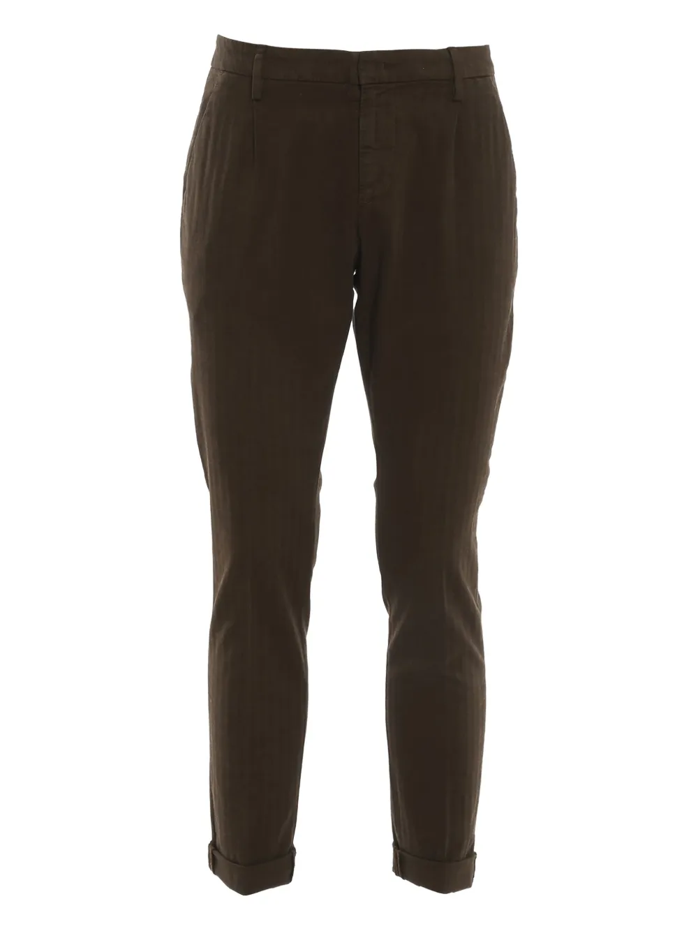 DONDUP welt-pocket cuffed trousers | Brown | Image 1