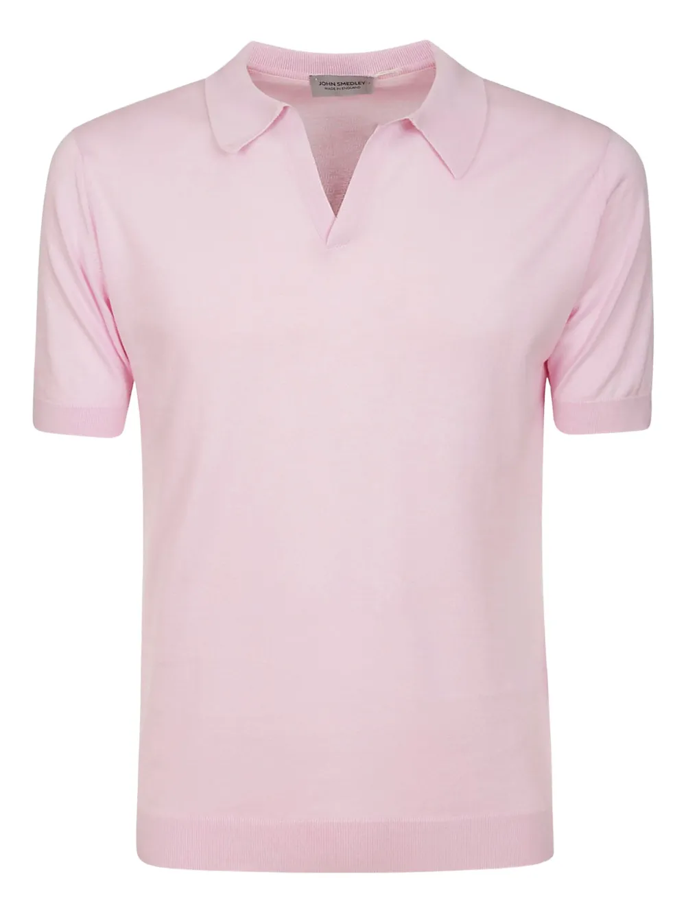John Smedley V-neck Short-sleeve T-shirt In Pink