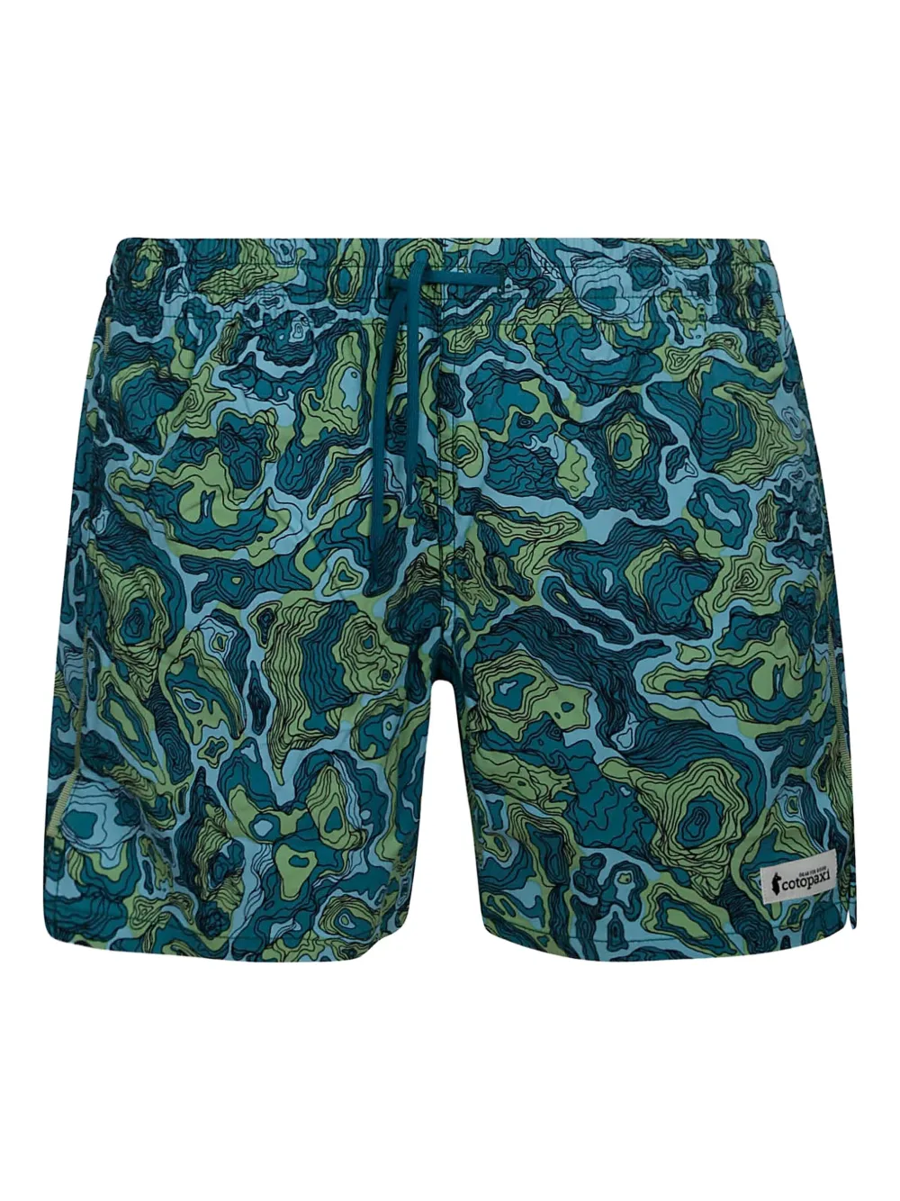 COTOPAXI topographic-pattern drawstring shorts | Blue | Image 1
