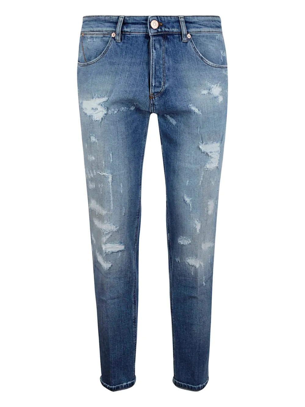 PT Torino ripped-detail five-pocket jeans | Blue | Image 1