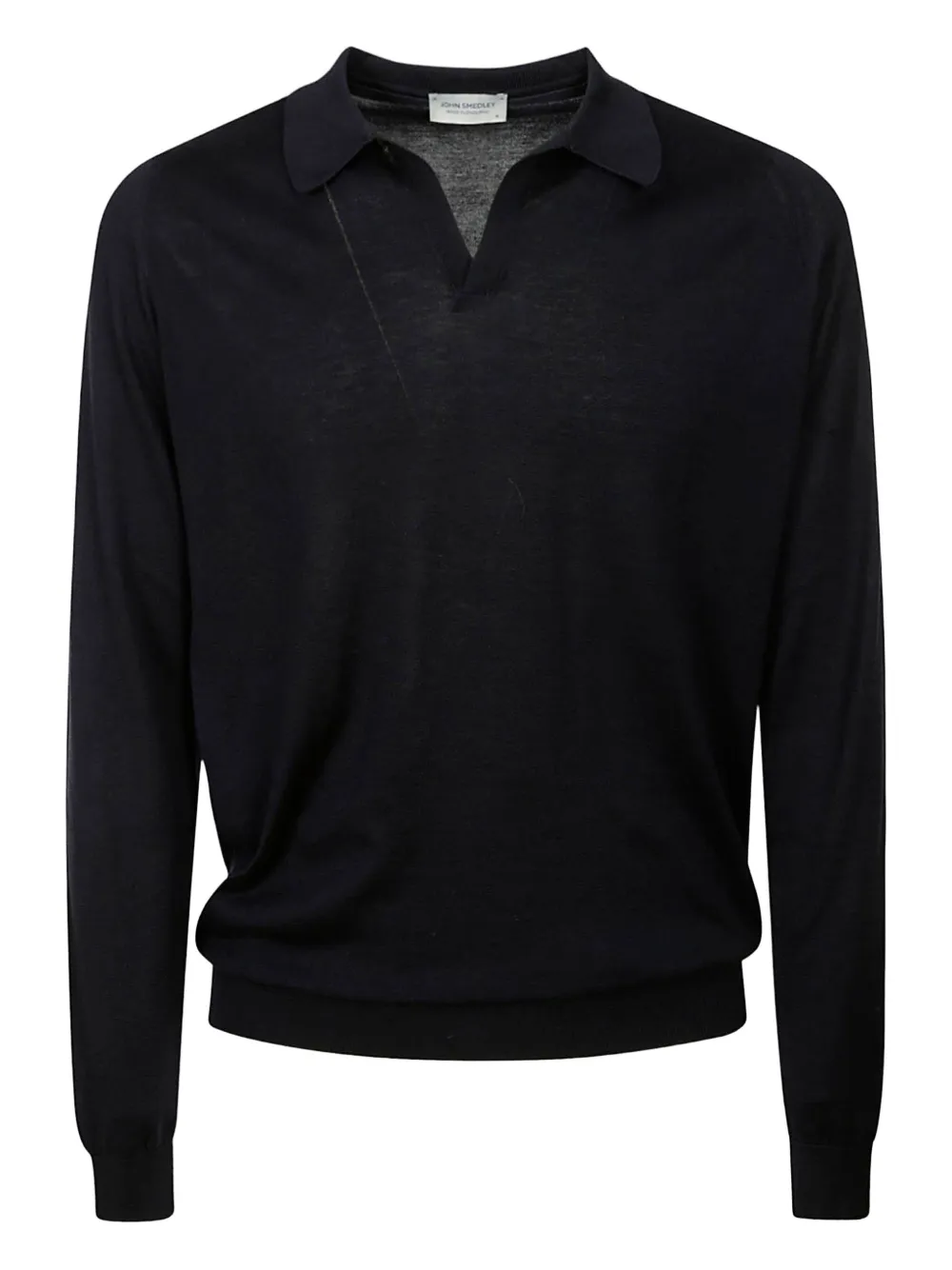 John Smedley Long-sleeve Polo Shirt In Blue