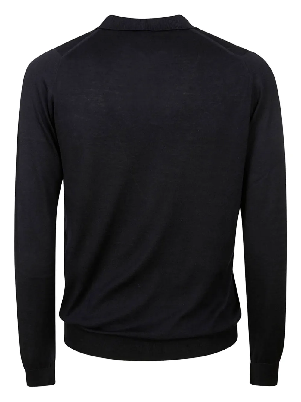 John Smedley Long-sleeve Polo Shirt In Blue