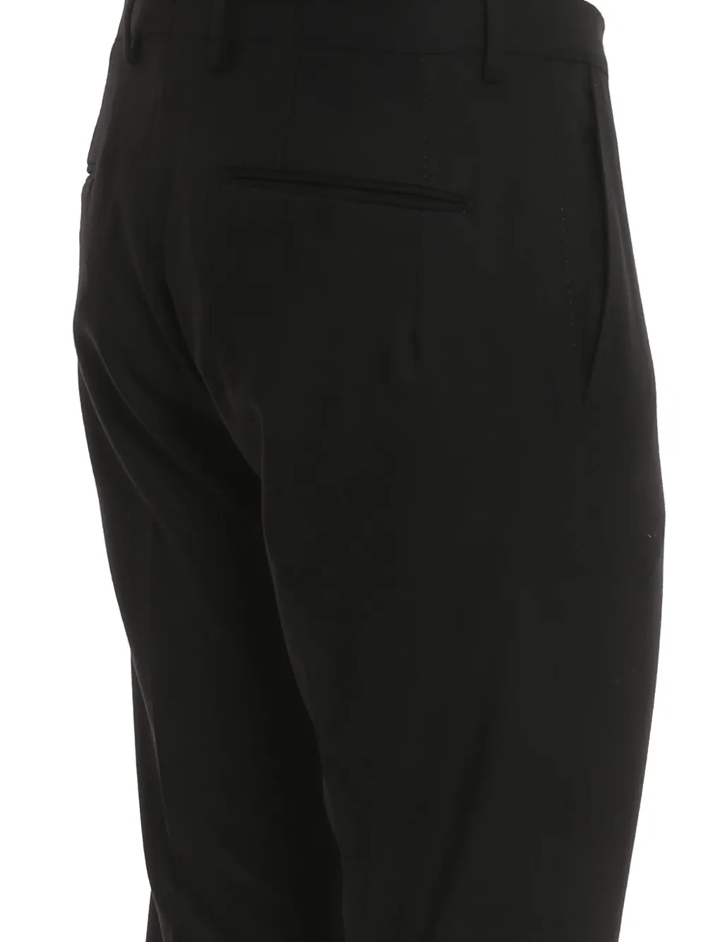 Santaniello Side-pocket Wool Trousers In Black