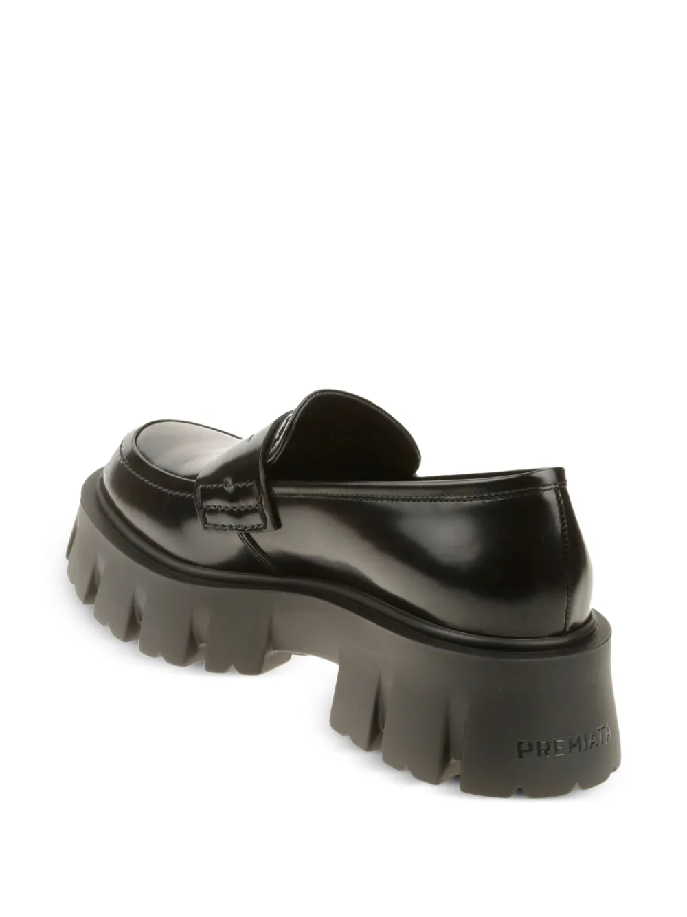 Premiata penny-leather platform boots Zwart