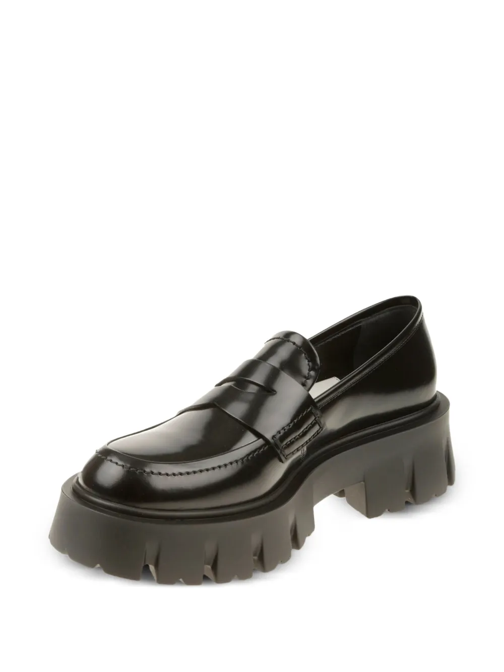 Premiata penny-leather platform boots Zwart