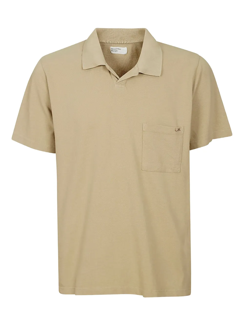 Universal Works short-sleeve pocket polo shirt | Brown | Image 1