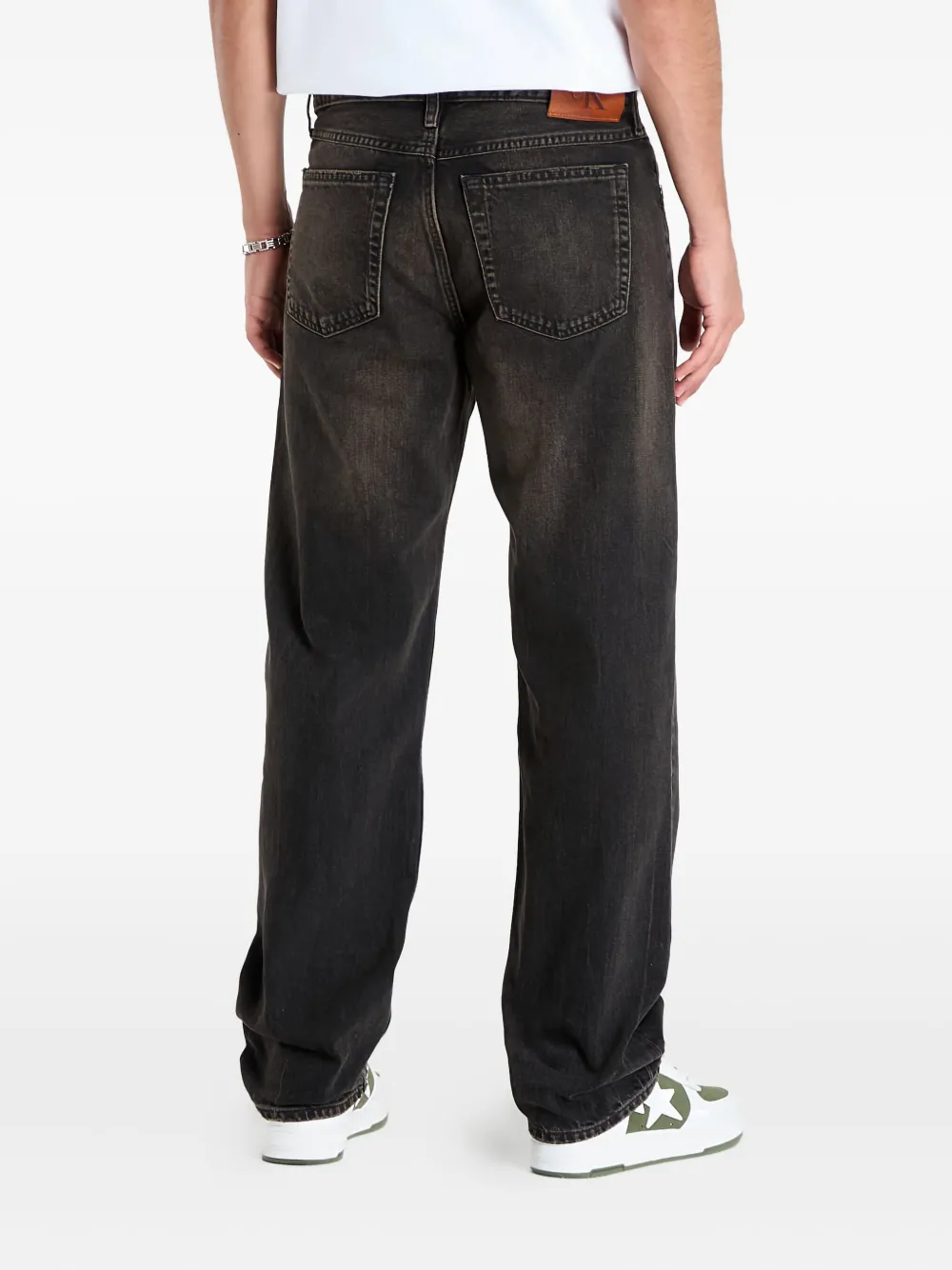 Calvin Klein 90s straight jeans Zwart