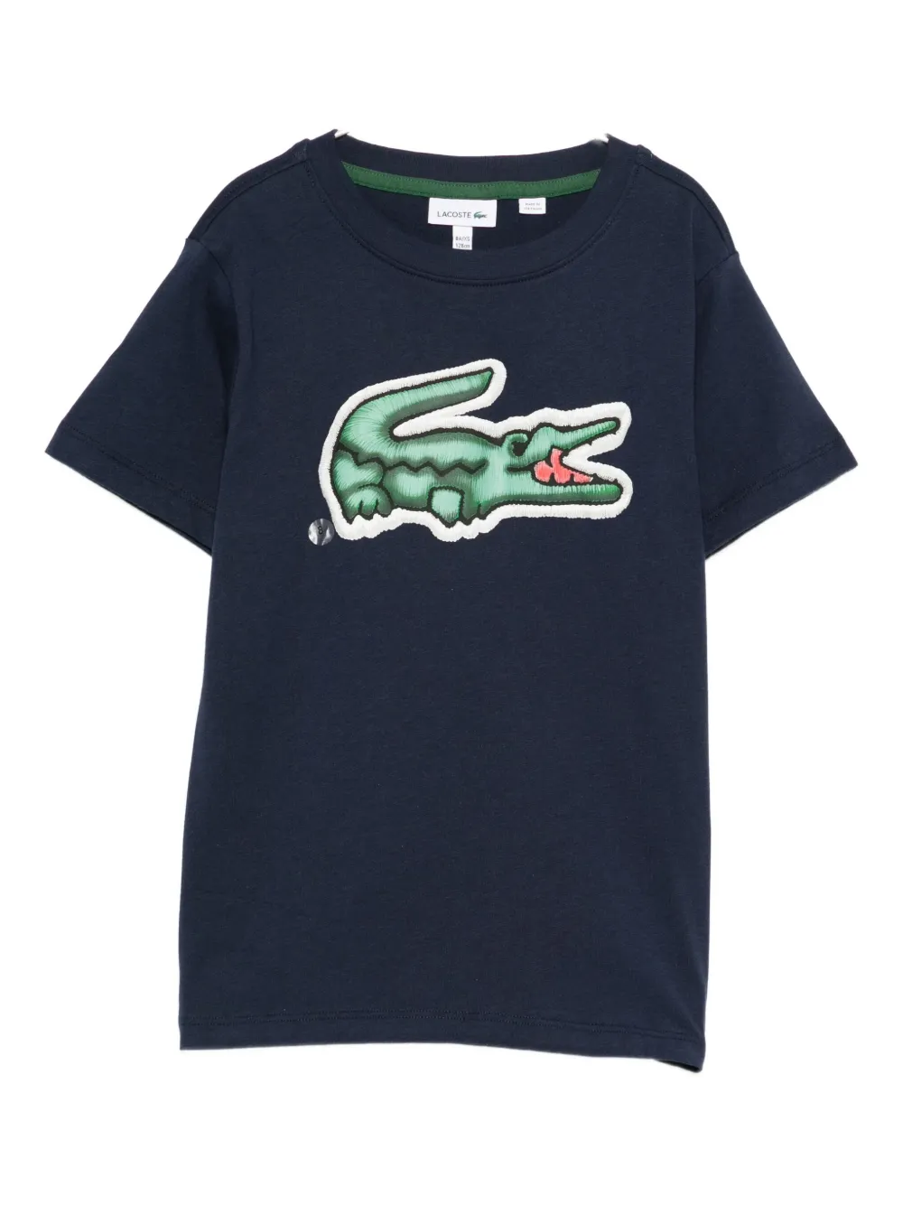 Lacoste Kids logo-patch T-shirt | Blue | Image 1
