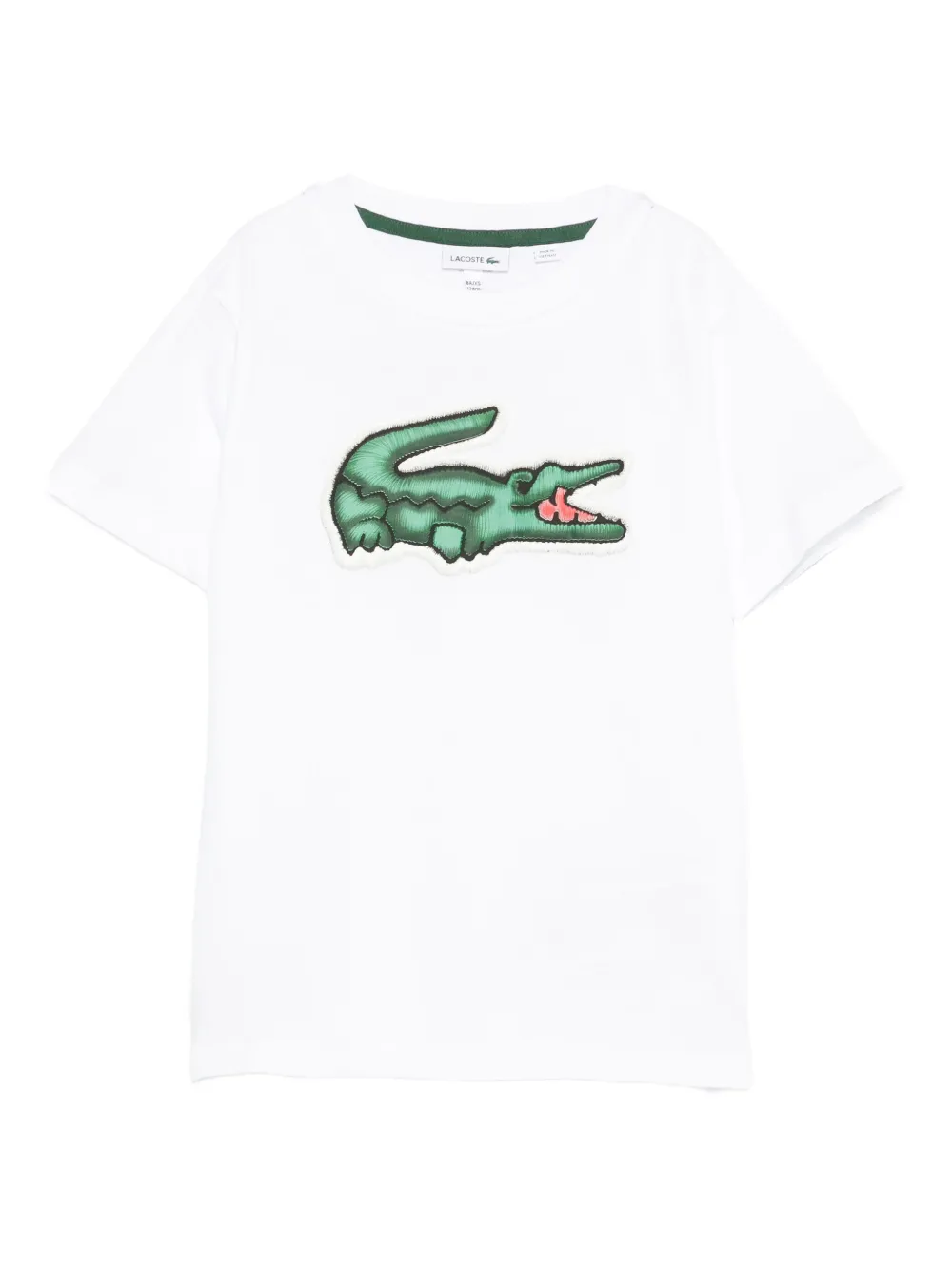Lacoste Kids logo-patch T-shirt - Bianco