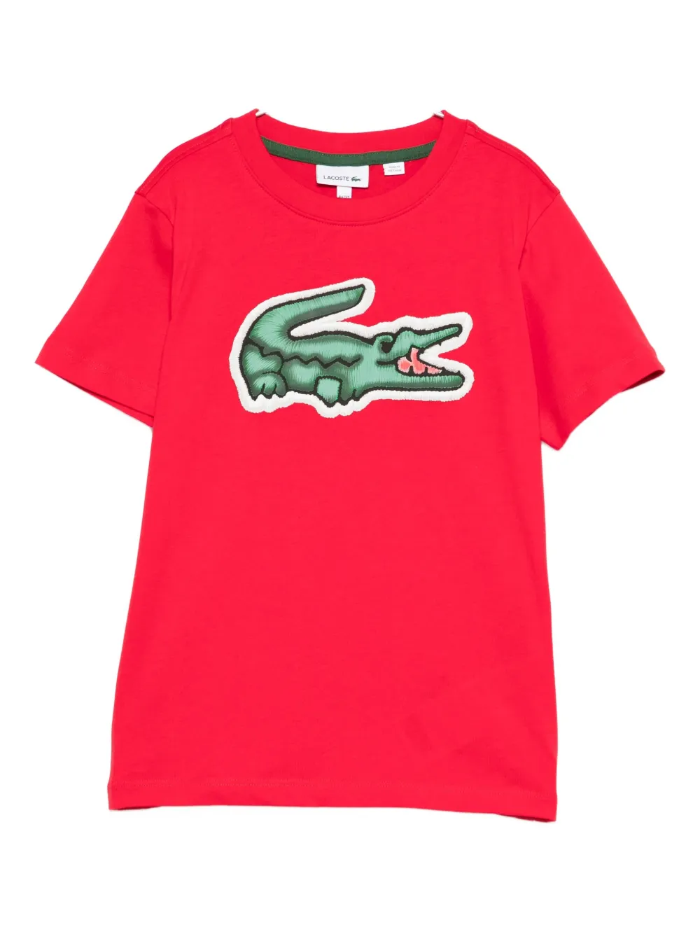 Lacoste Kids logo-patch T-shirt | Red | Image 1