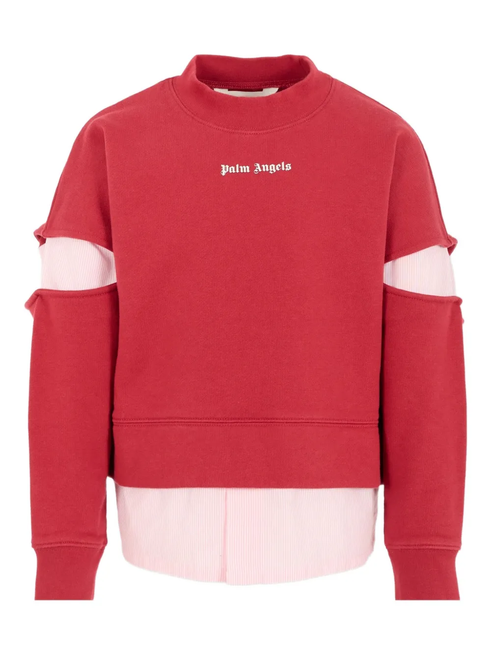 Palm Angels Kids mock-neck split-sleeve top | Red | Image 1