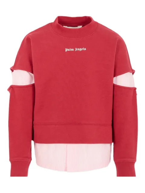 Palm Angels Kids mock-neck split-sleeve top