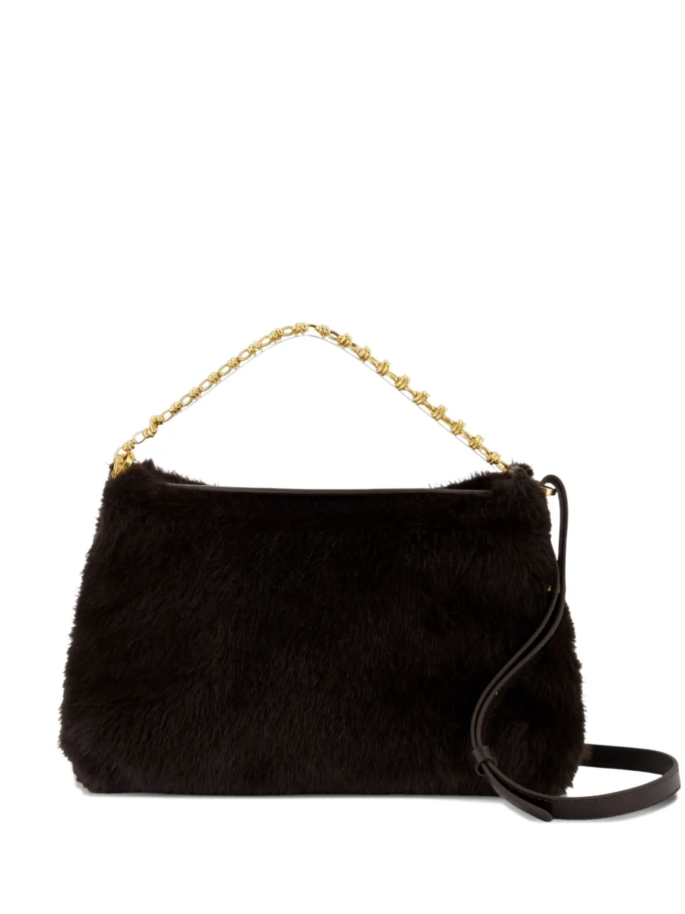 Vanessa Bruno Daily Chain Gm Shoulder Bag In Brown
