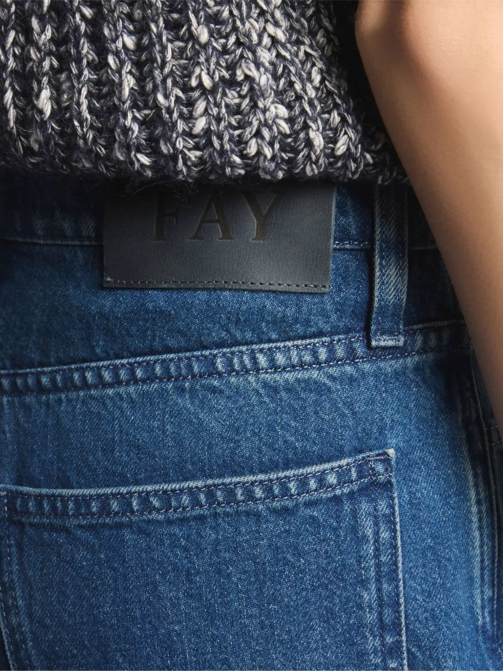 Fay Jeans met 5 zakken Blauw