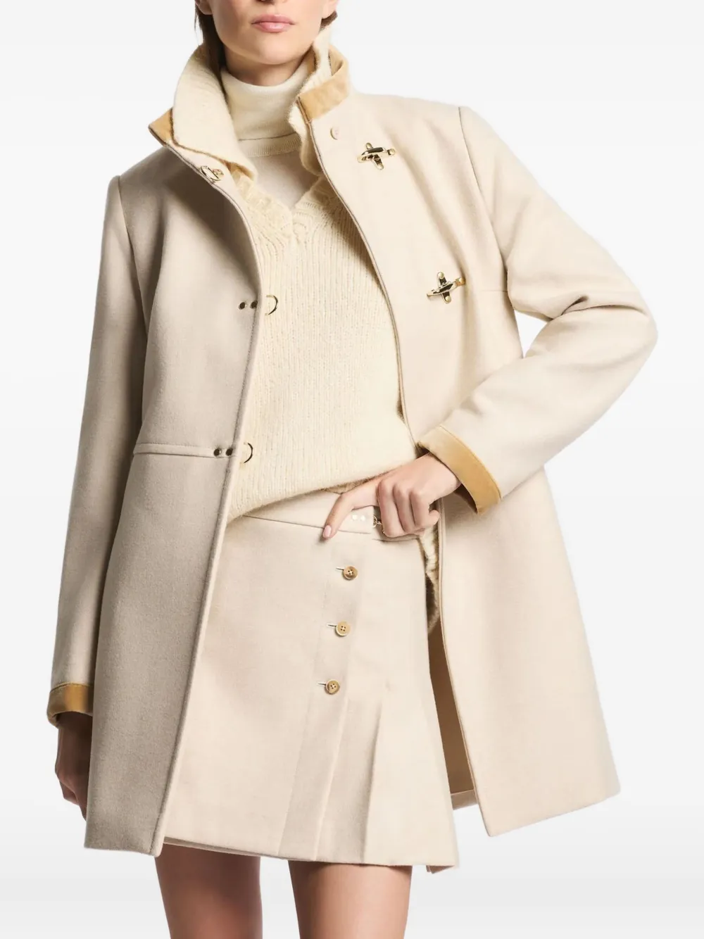 Fay Long-sleeves Coat In Neutral