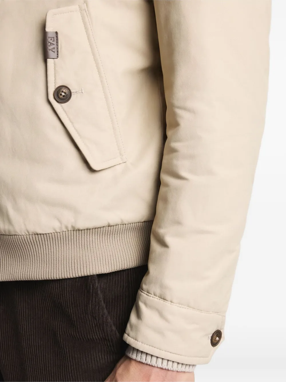 Fay Padded Jacket In Neutral