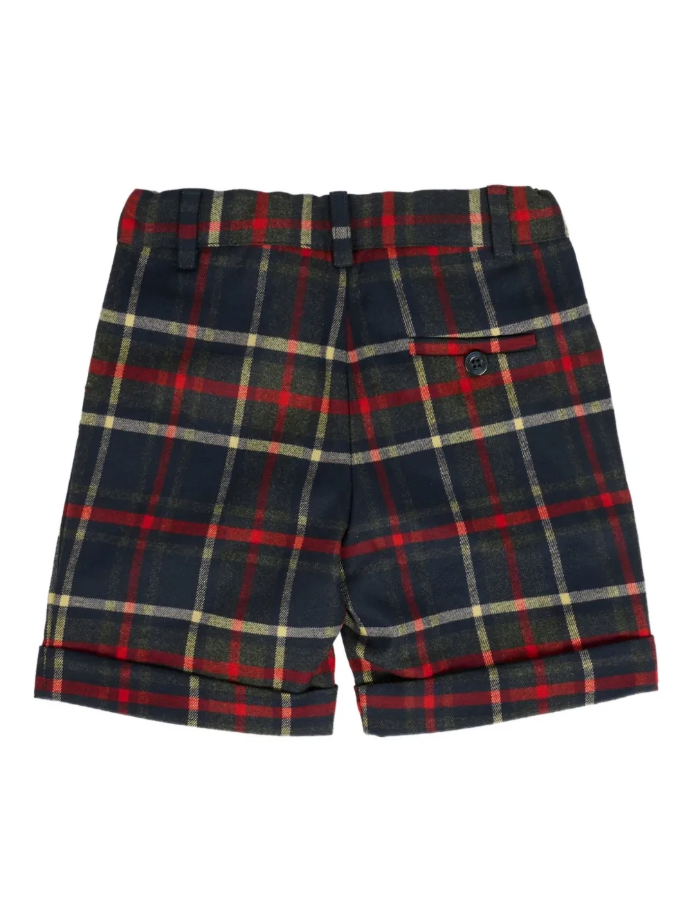 Patachou Pleated Checked Shorts In Black