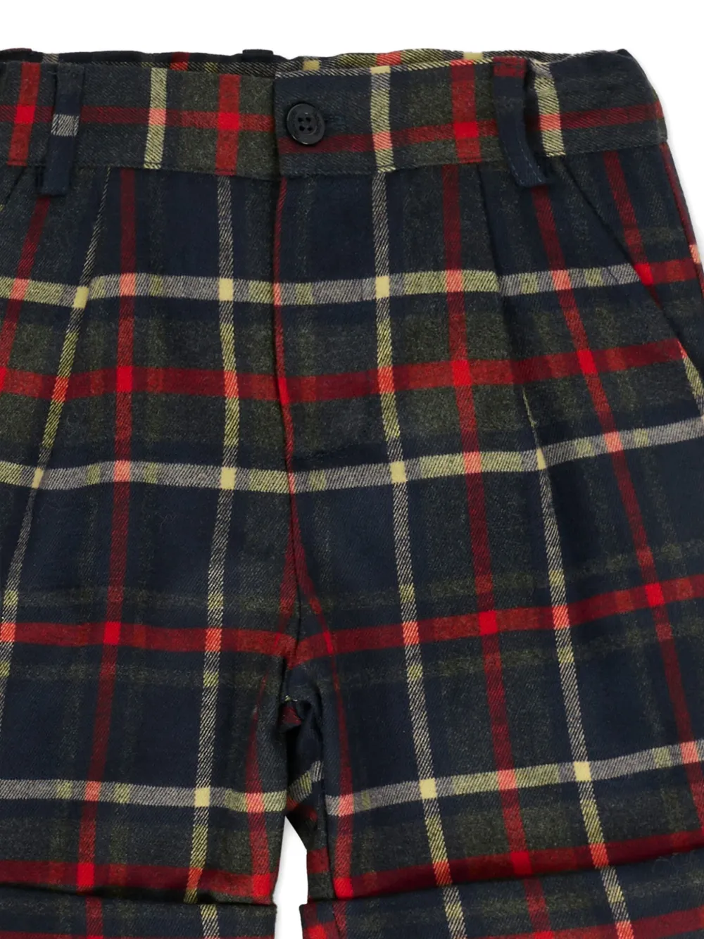 Patachou Pleated Checked Shorts In Black