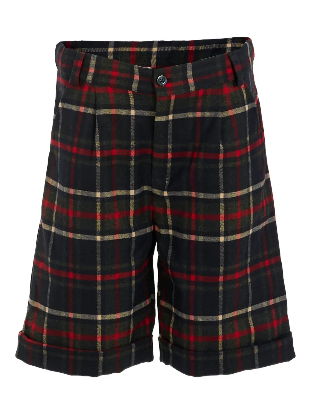 Patachou pleated checked shorts | Blue | Image 1