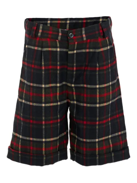 Patachou pleated checked shorts