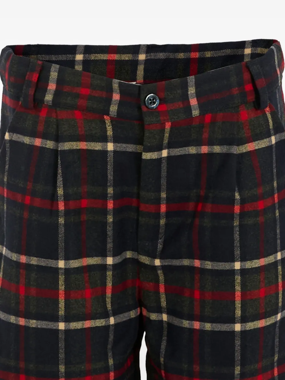 Patachou Pleated Checked Shorts In Blue