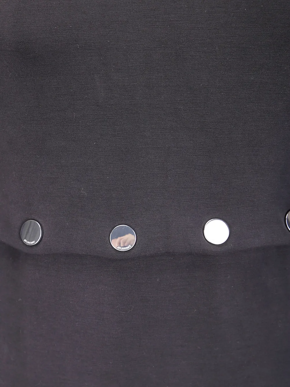 Sportmax Canzone midi-jurk met knopen Zwart